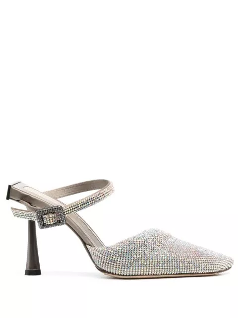 Affordable Benedetta Bruzziches Elena 95mm crystal mesh mules Women 0130