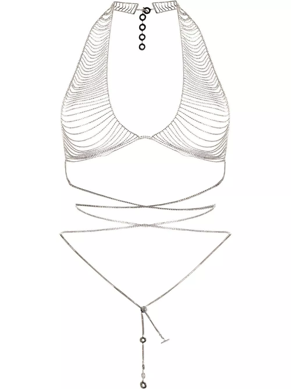 Benedetta Bruzziches Eos crystal-chain body necklace Women 0123